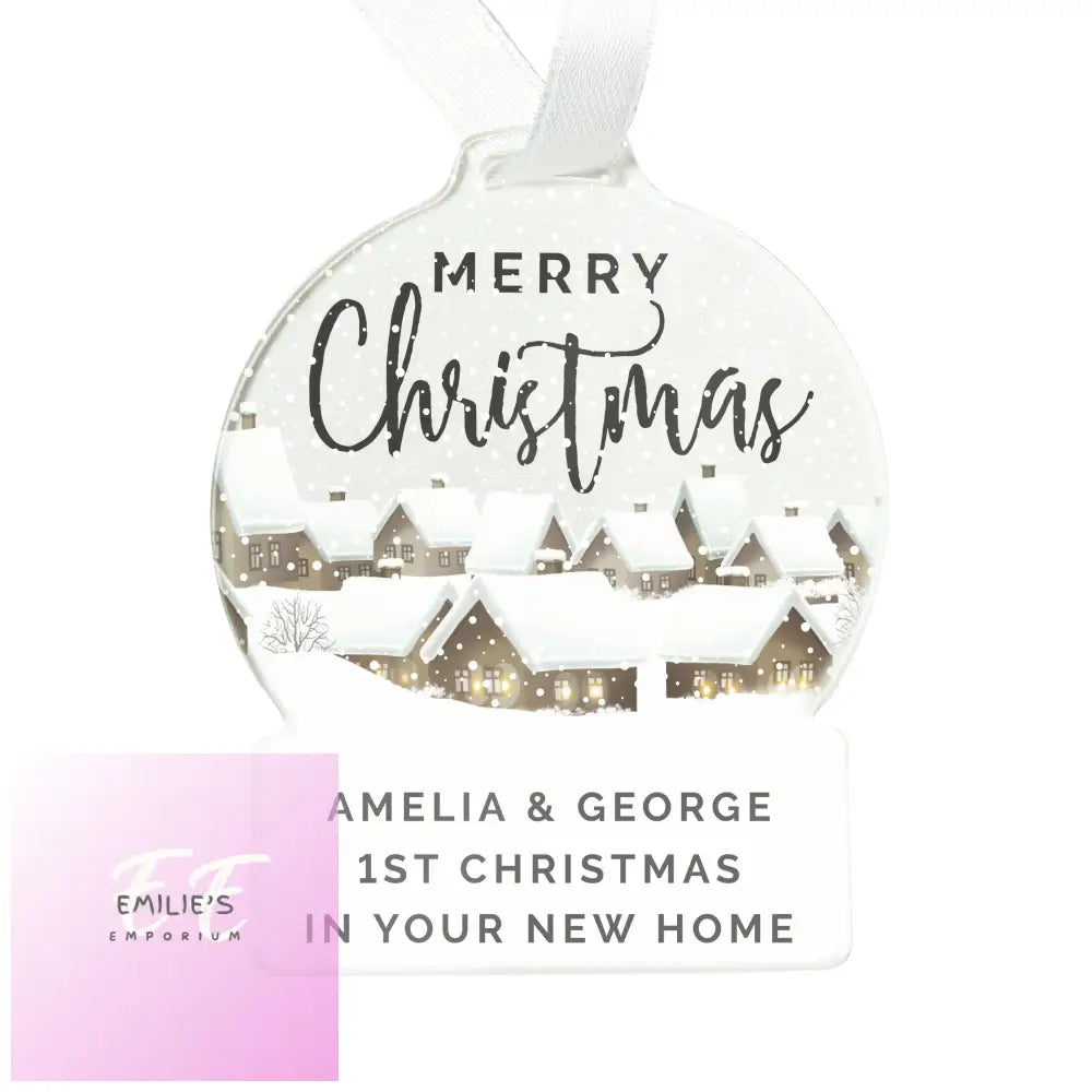 Personalised Christmas Home Acrylic Snowglobe Decoration