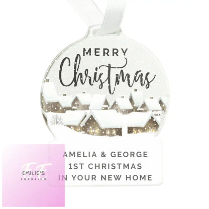 Personalised Christmas Home Acrylic Snowglobe Decoration