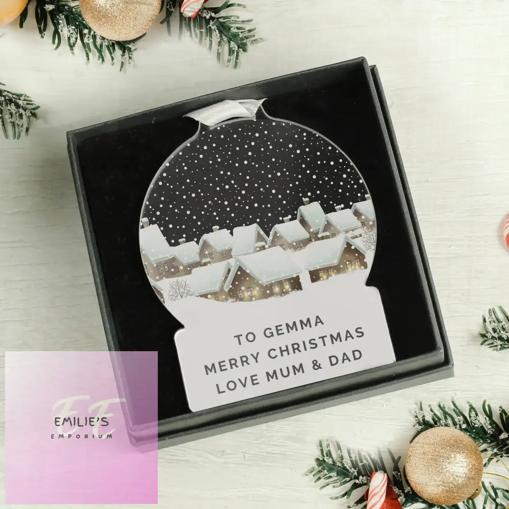 Personalised Christmas Home Acrylic Snowglobe Decoration