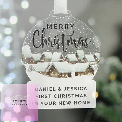 Personalised Christmas Home Acrylic Snowglobe Decoration