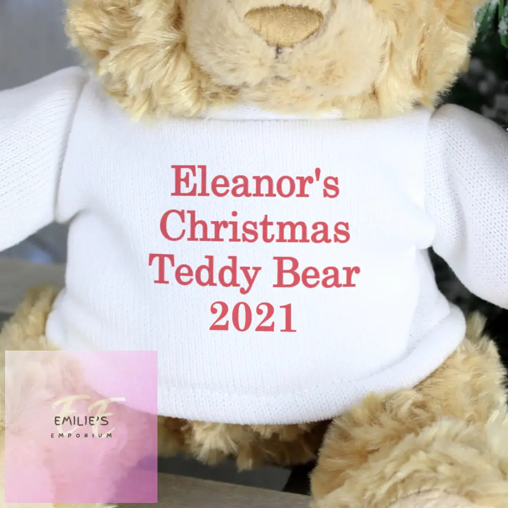 Personalised Christmas Message Teddy Bear