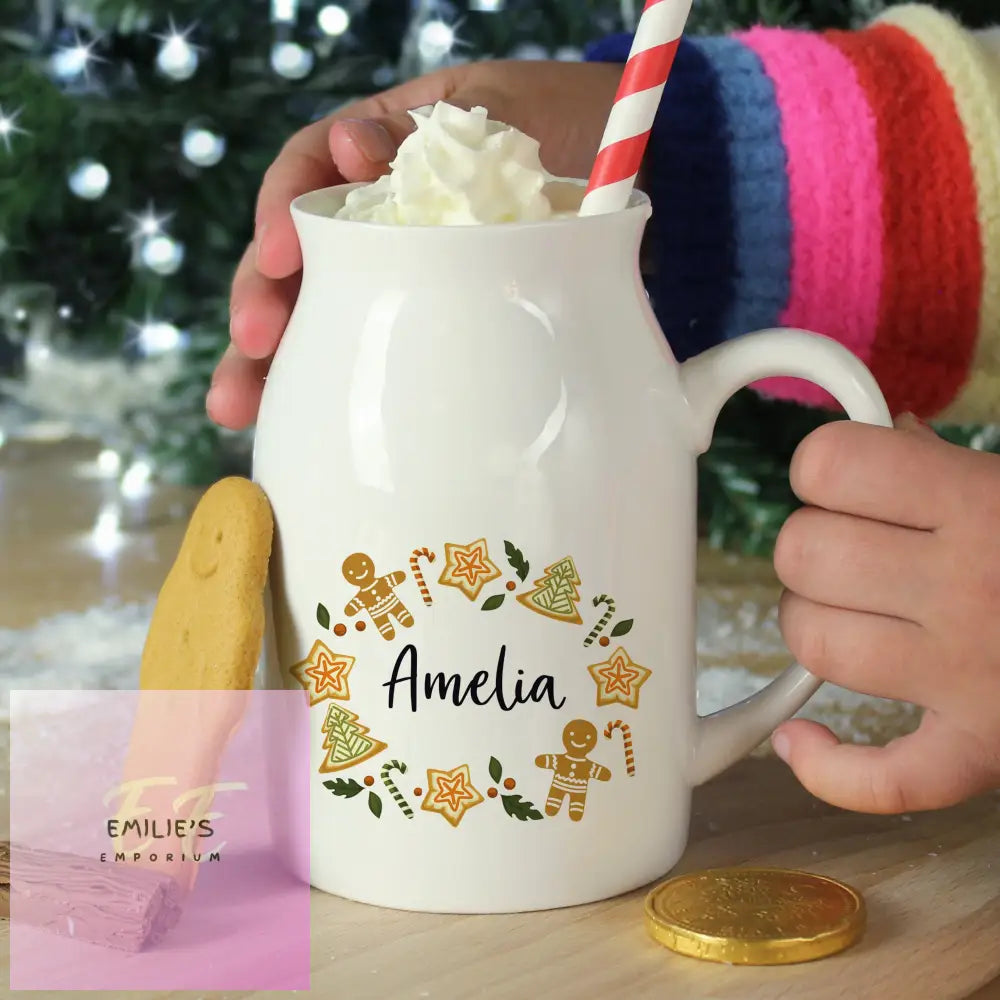 Personalised Christmas Milk Jug