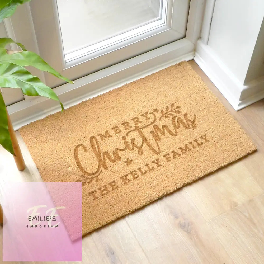 Personalised Christmas Rectangle Indoor Doormat