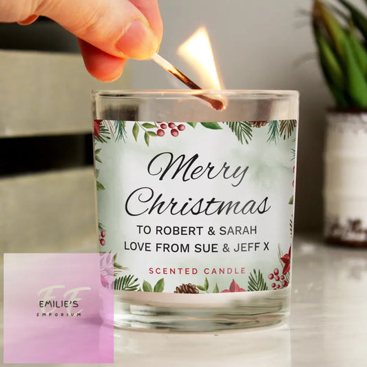 Personalised Christmas Scented Jar Candle