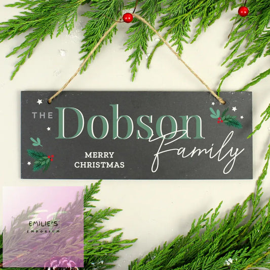 Personalised Christmas Slate Plaque