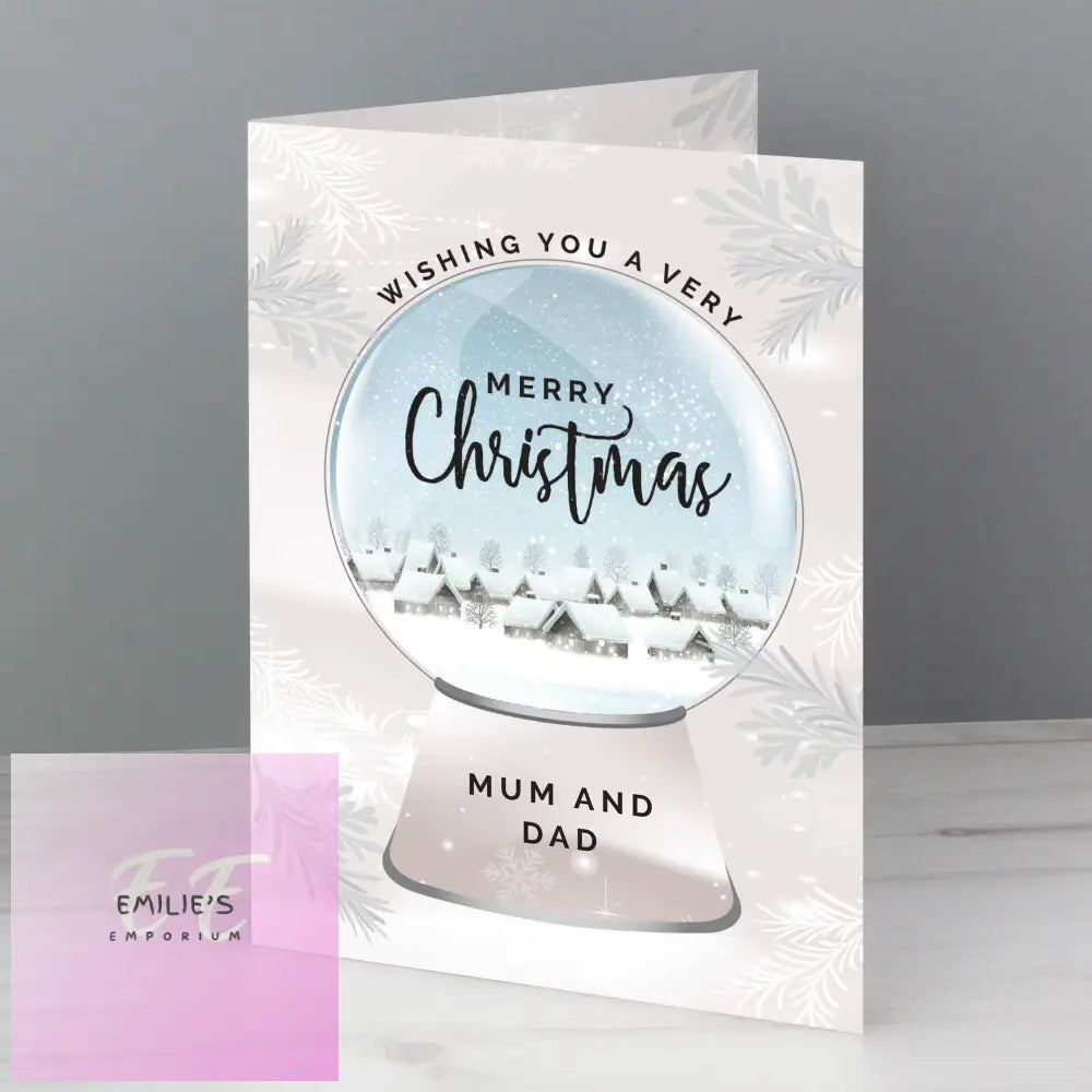 Personalised Christmas Snow Globe Card