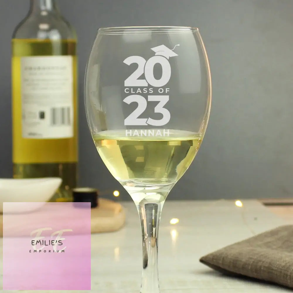 Personalised Class Of Graduation Wine Glass Wine Glass