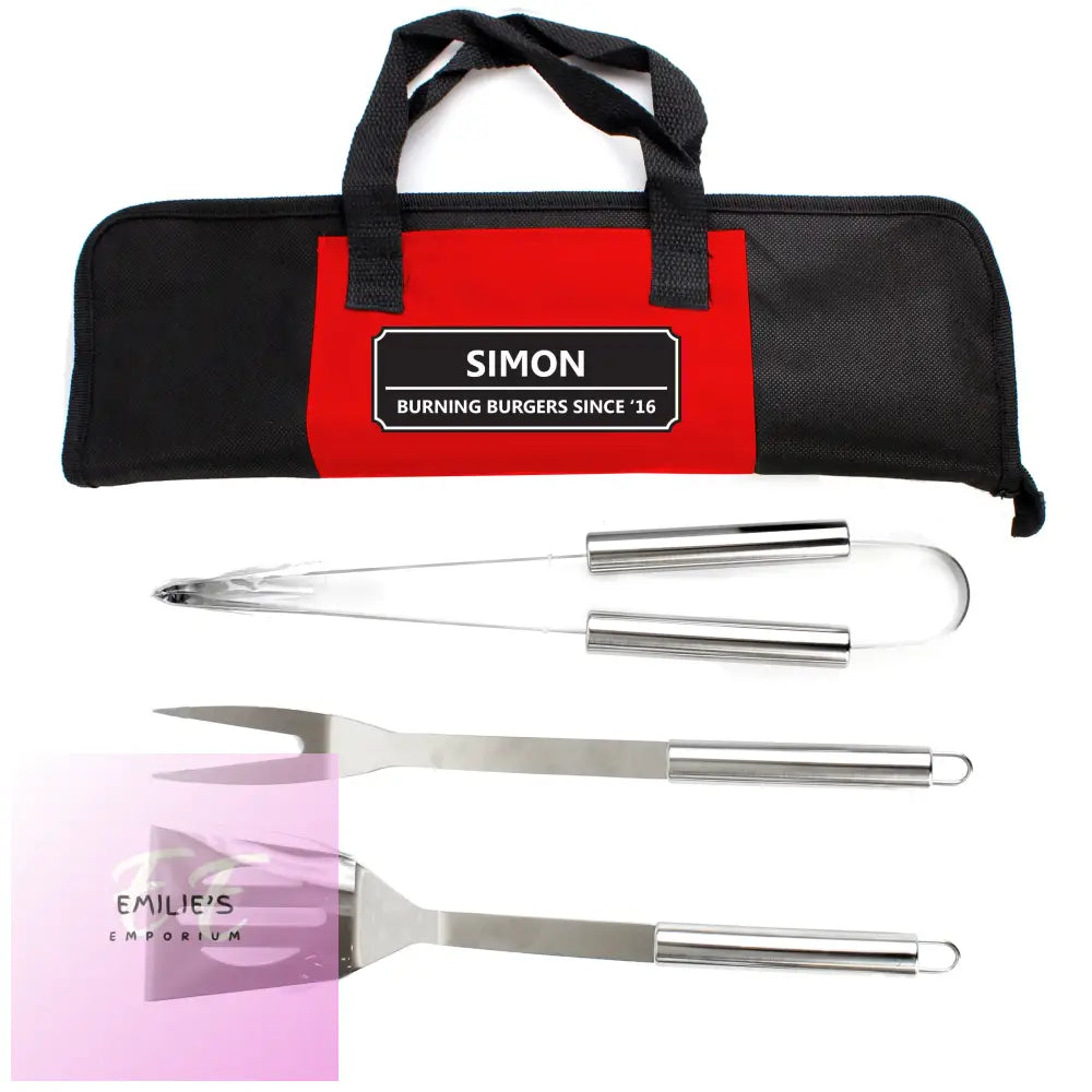Personalised Classic Stainless Steel Bbq Kit