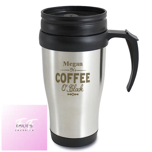 Personalised Coffee Oclock Travel Mug