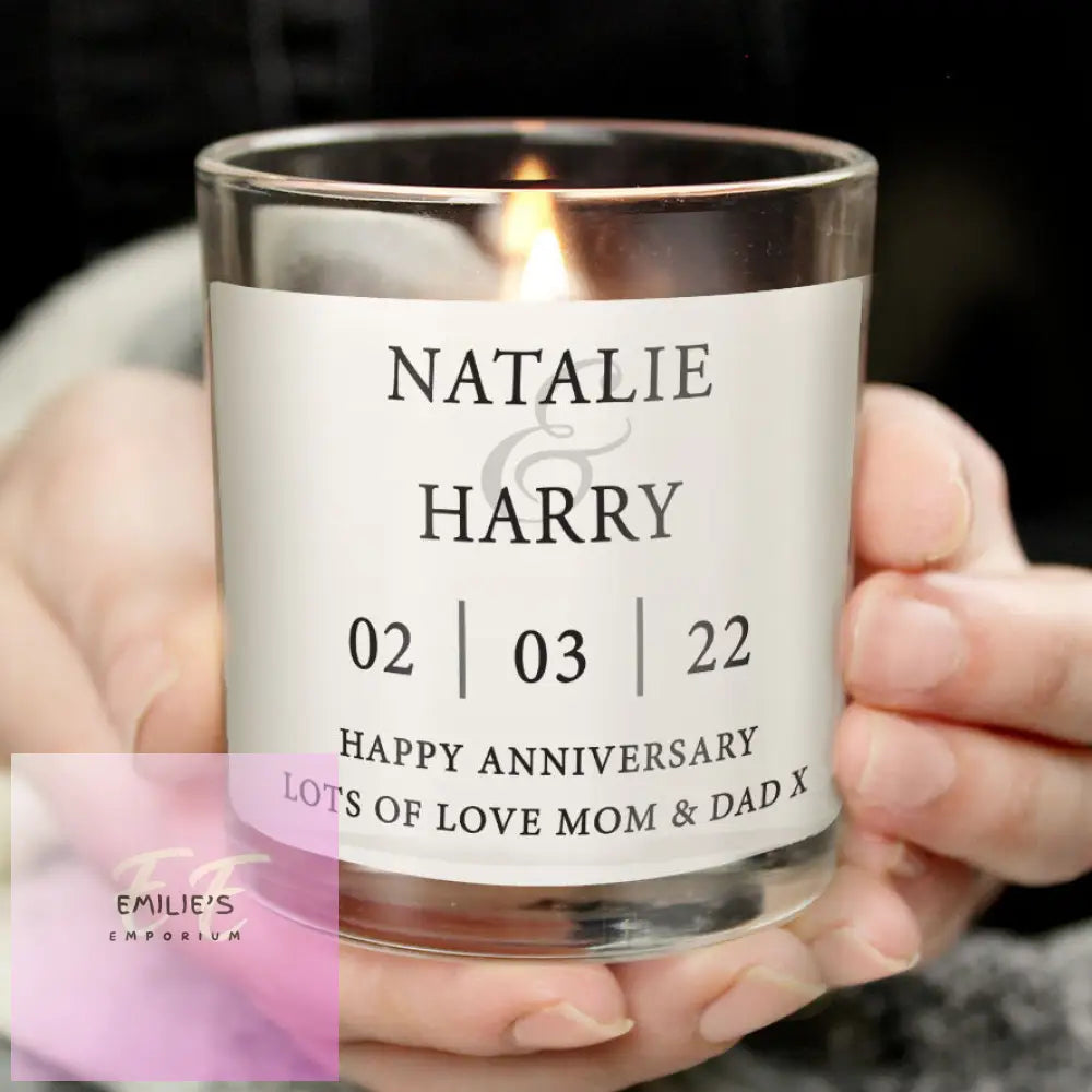 Personalised Couples Scented Jar Candle