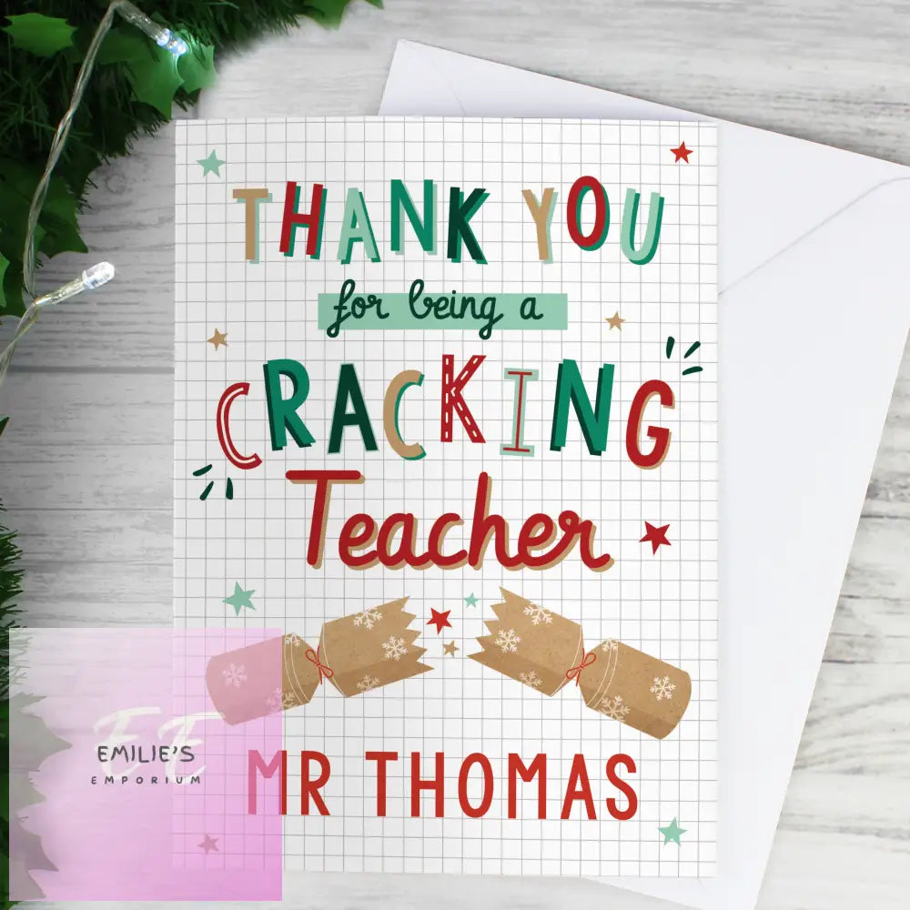 Personalised Cracking Teacher Card