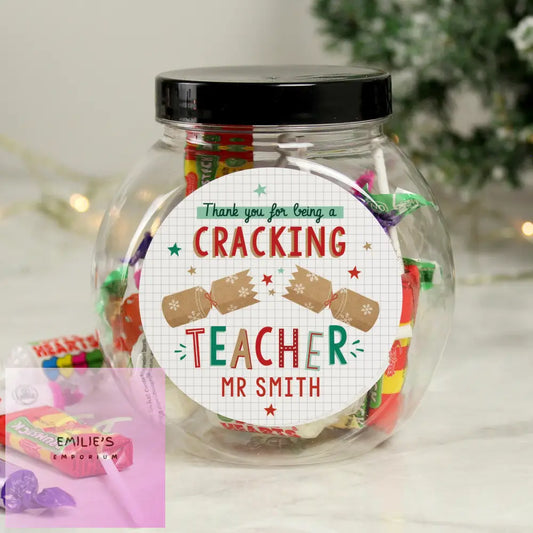 Personalised Cracking Teacher Sweet Jar