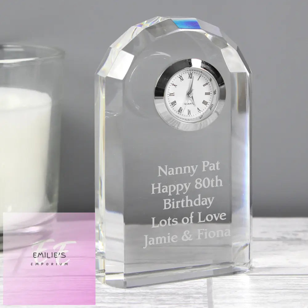 Personalised Crystal Clock