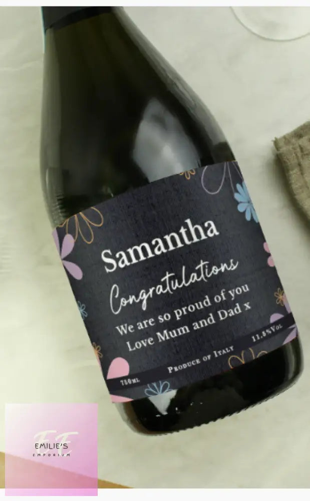 Personalised Daisy Prosecco