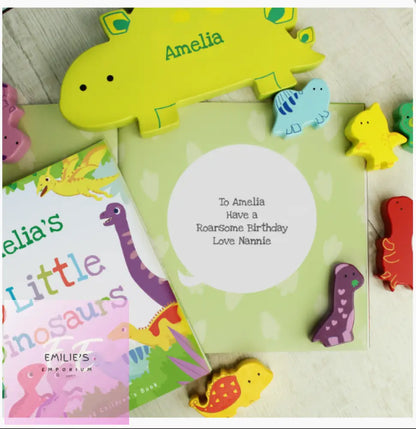 Personalised Dinosaur Book & Stacking Toy