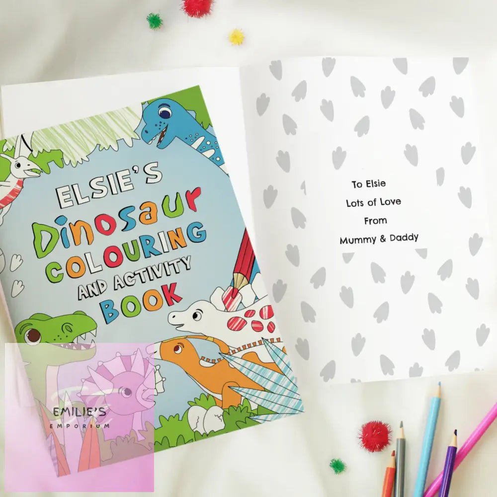 Personalised Dinosaur Colouring Book