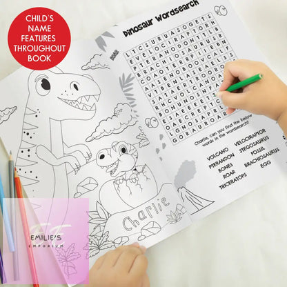 Personalised Dinosaur Colouring Book