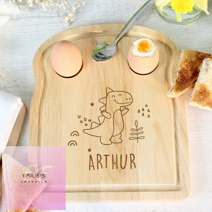 Personalised Dinosaur Egg & Toast Board