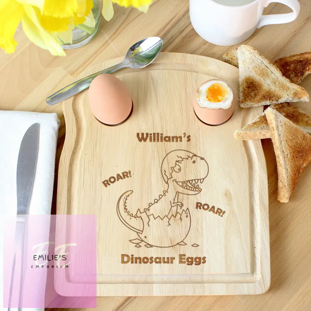 Personalised Dinosaur Egg & Toast Board