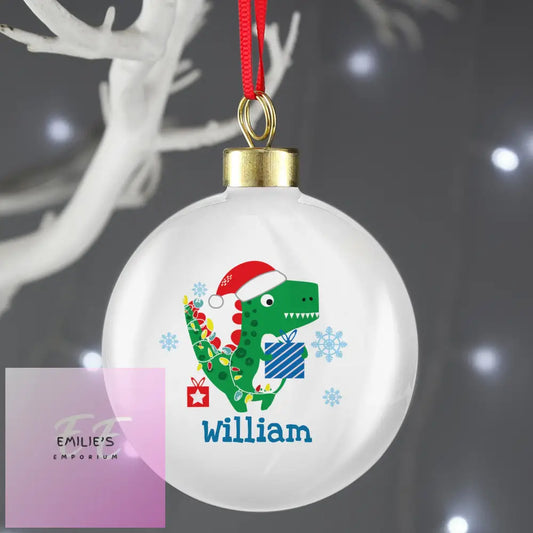 Personalised Dinosaur Have A Roarsome Christmas Bauble