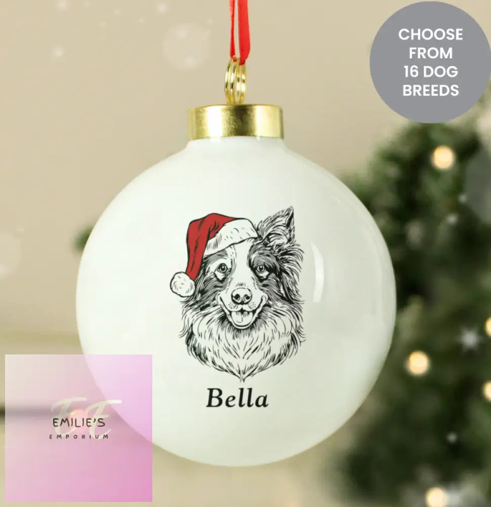 Personalised Dog Breed Christmas Bauble