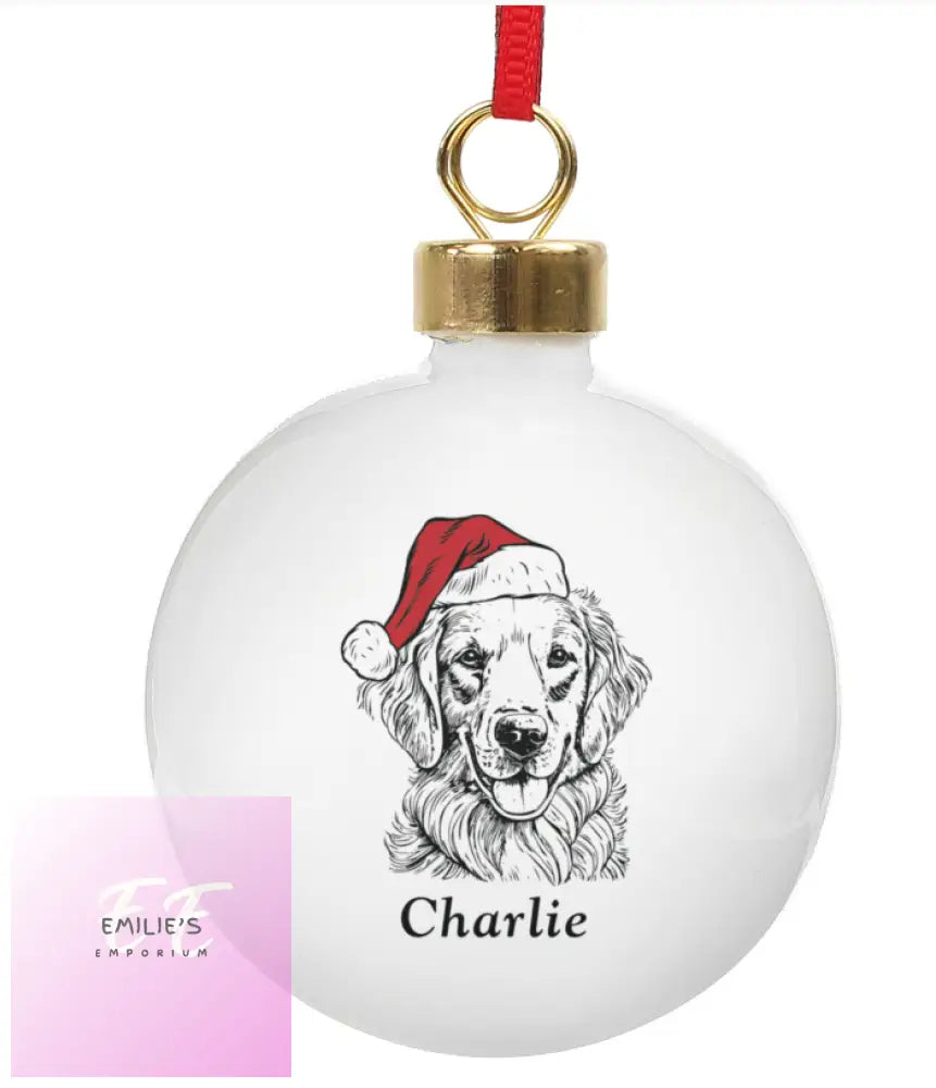 Personalised Dog Breed Christmas Bauble