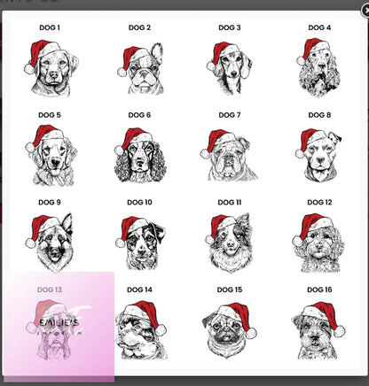 Personalised Dog Breed Christmas Card