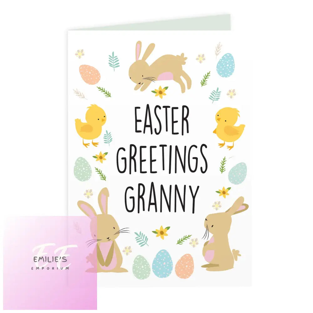 Personalised Easter Bunny & Chick Card