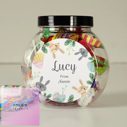 Personalised Easter Bunny Sweet Jar