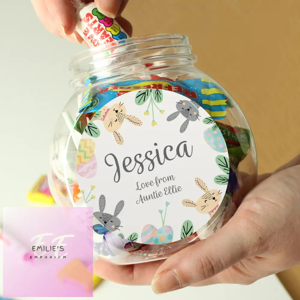 Personalised Easter Bunny Sweet Jar