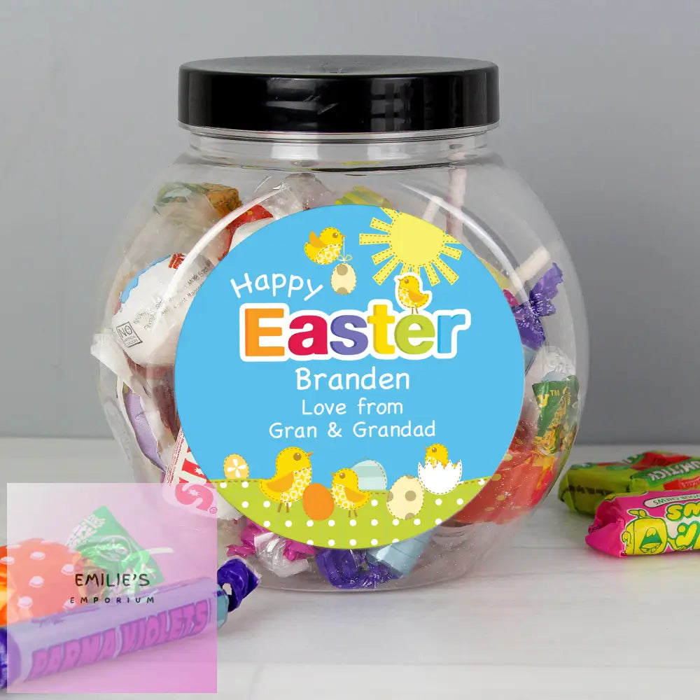 Personalised Easter Chick Sweet Jar