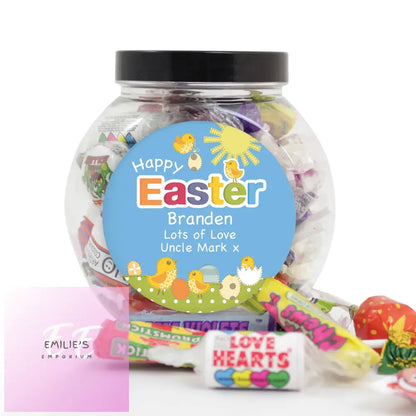 Personalised Easter Chick Sweet Jar
