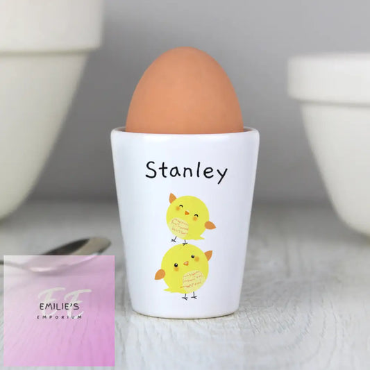 Personalised Easter Chicks Egg Cup