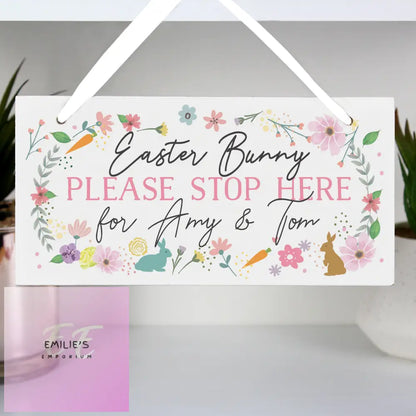 Personalised Easter Springtime Wooden Sign