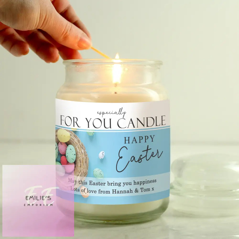 Personalised Especially For You Happy Easter Large Scented Jar Candle