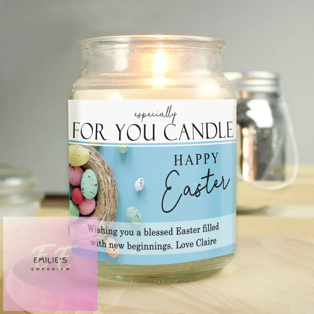 Personalised Especially For You Happy Easter Large Scented Jar Candle