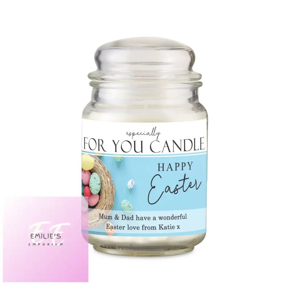 Personalised Especially For You Happy Easter Large Scented Jar Candle