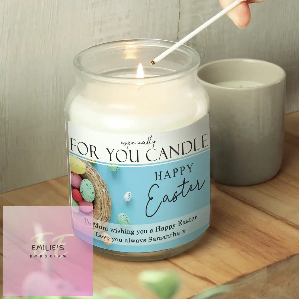 Personalised Especially For You Happy Easter Large Scented Jar Candle