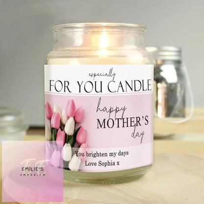 Personalised Especially For You Mothers Day Large Scented Jar Candle