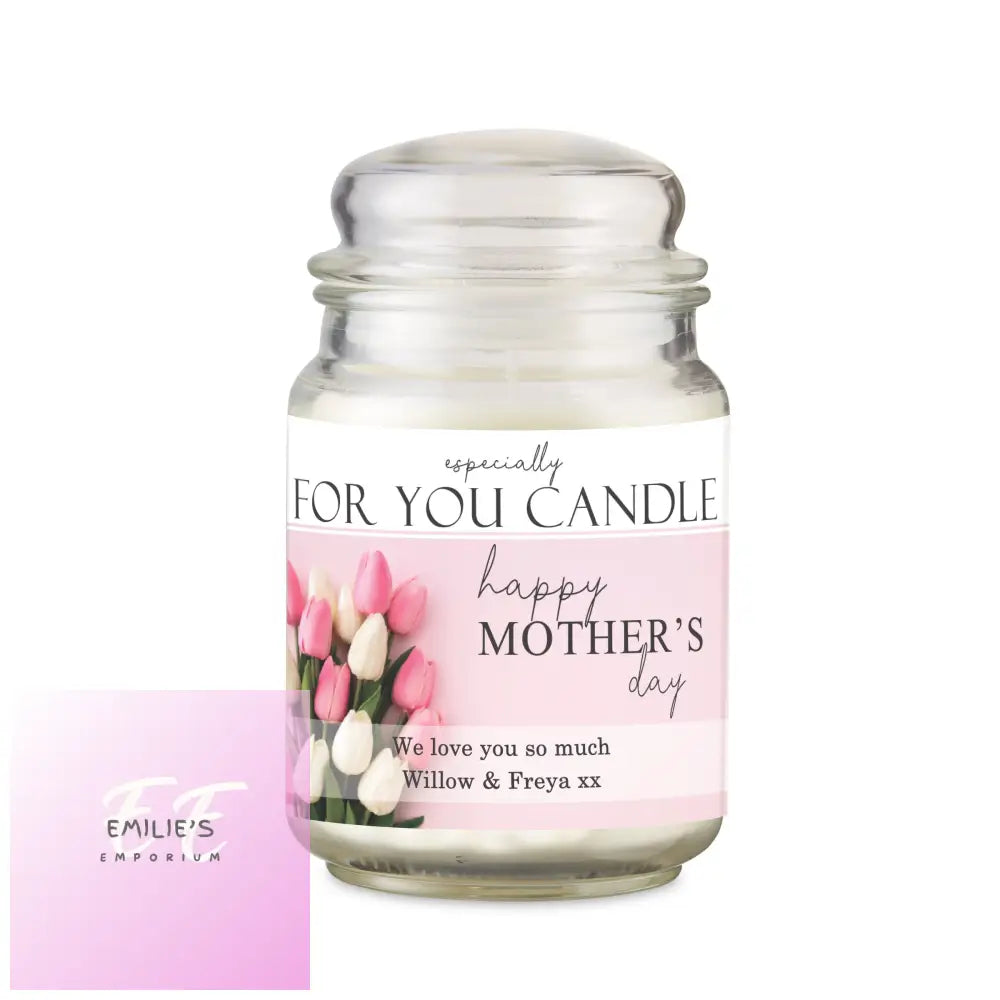 Personalised Especially For You Mothers Day Large Scented Jar Candle