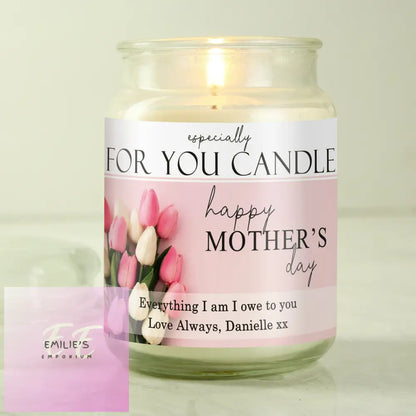 Personalised Especially For You Mothers Day Large Scented Jar Candle