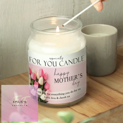 Personalised Especially For You Mothers Day Large Scented Jar Candle