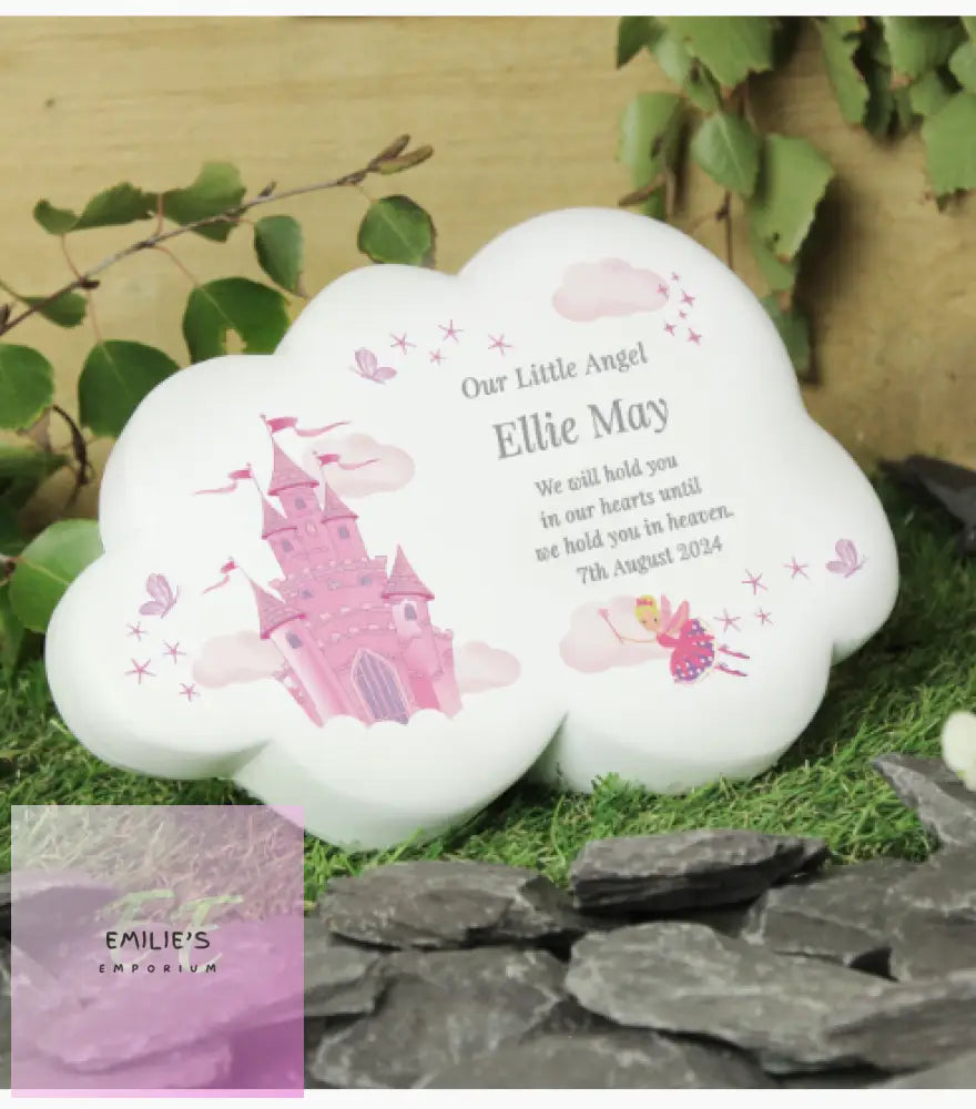 Personalised Fairy Castle Resin Memorial Cloud