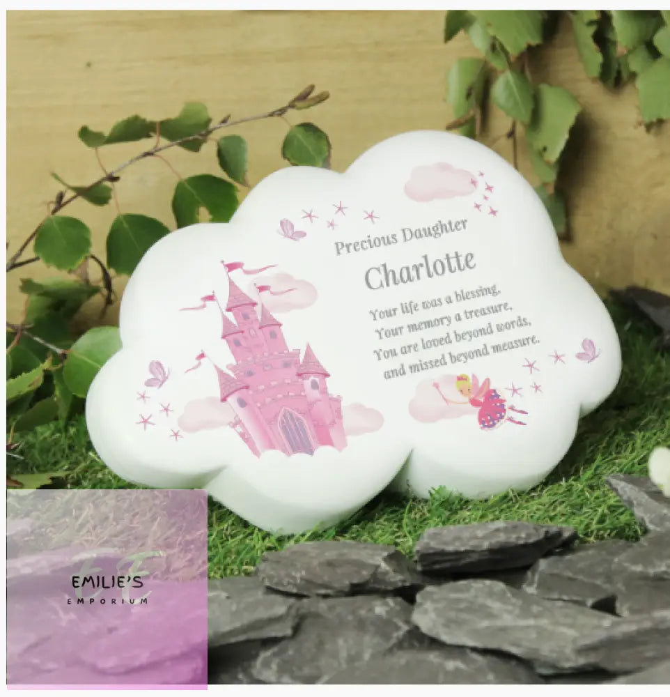 Personalised Fairy Castle Resin Memorial Cloud