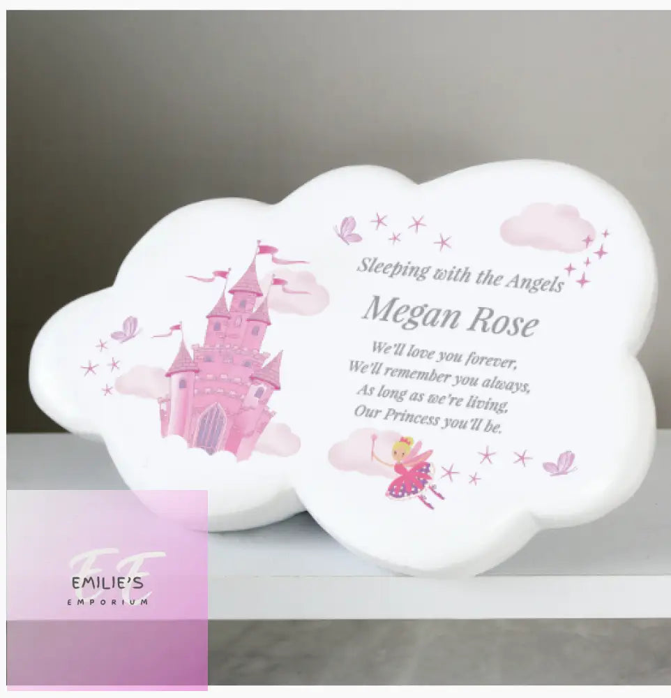 Personalised Fairy Castle Resin Memorial Cloud