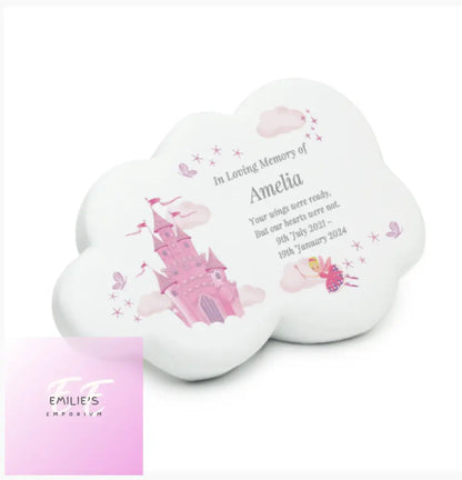 Personalised Fairy Castle Resin Memorial Cloud