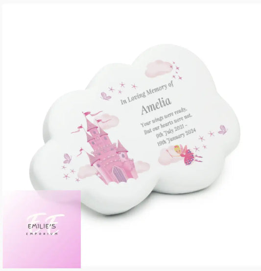 Personalised Fairy Castle Resin Memorial Cloud