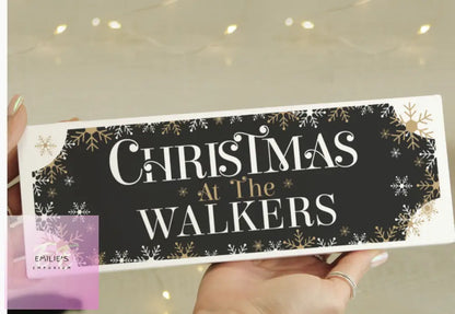 Personalised Family Christmas Wooden Mantel Ornament