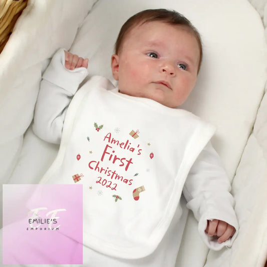 Personalised First Christmas Bib