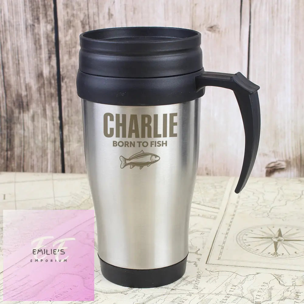 Personalised Fishing Travel Mug